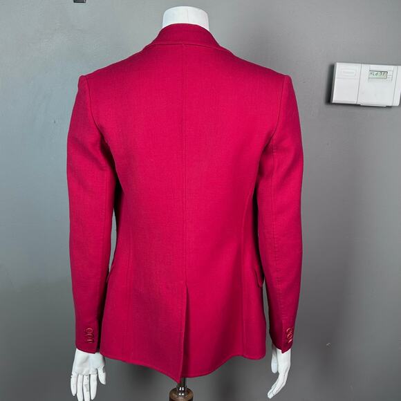 Theory sweater blazer size 2 red wool office suiting swacket minimalist tailored - Picture 5 of 12